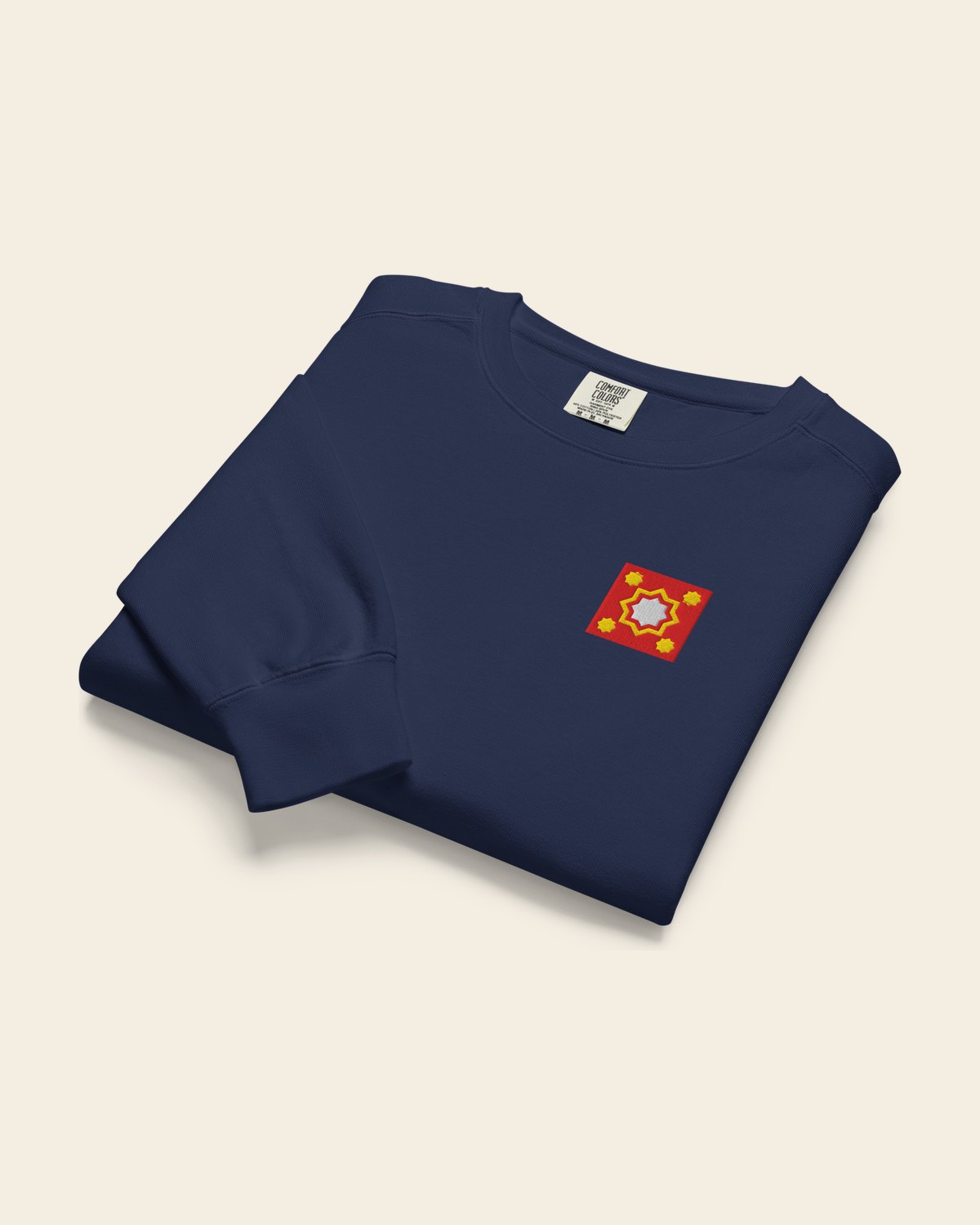 Stars Crewneck in Nila: folded